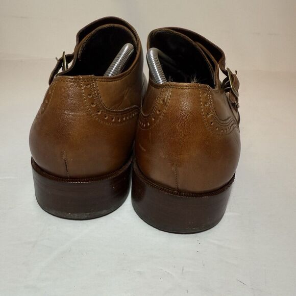 Cole Haan Warner Grand Monk Strap Men's Size 12 M Brown Shoes Cap Toe C24165 - Picture 7 of 9